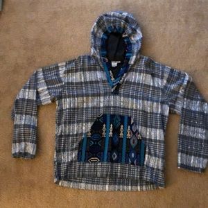 Vintage blue striped hoodie